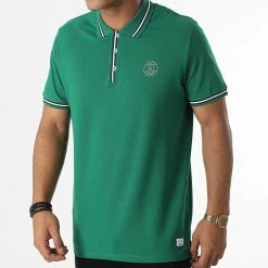 Tout neuf ✔️ Polo Manches Courtes Misari Vert de Jack And Jones ✨