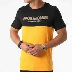 Les meilleures critiques de 🔥 Tee 👚 Shirt Urban Blocking Jaune Noir de Jack And Jones 👏 -Jack And Jones Soldes jack and jones 273225 12190452 ORANGE GOLDEN WHI 20210712T151729 02