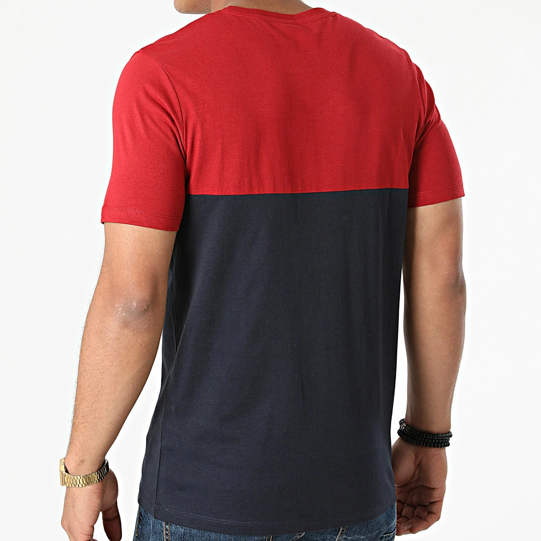 Promo ✔️ Tee 👕 Shirt Urban Blocking Bleu Marine Rouge de Jack And Jones 😍 4 Promo ✔️ Tee 👕 Shirt Urban Blocking Bleu Marine Rouge de Jack And Jones 😍 – Image 4