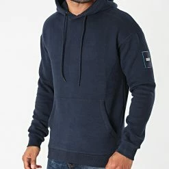 Offres 🔔 Sweat Capuche Classic 12193489 Bleu Marine de Jack And Jones ⌛