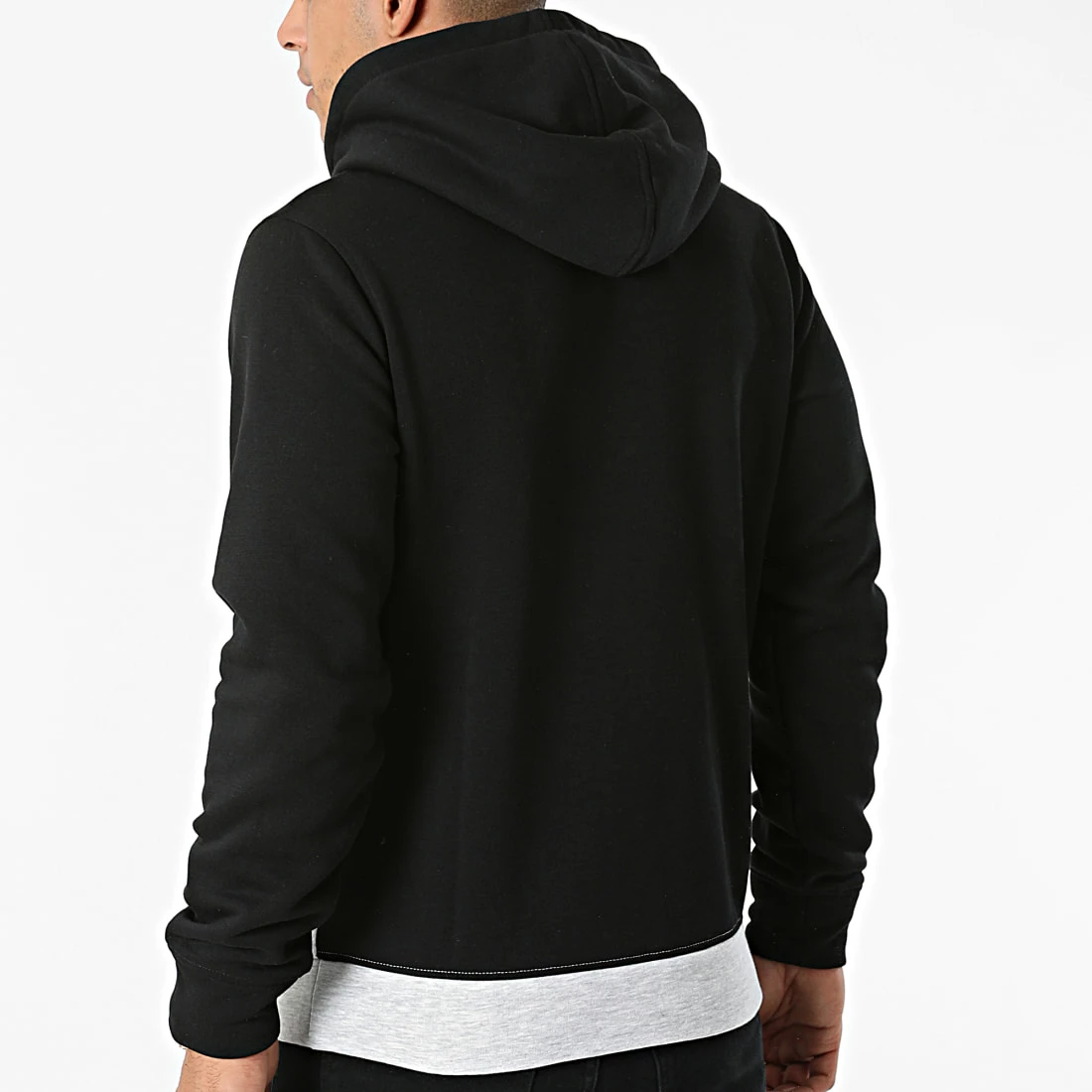 Offres 👏 Sweat Capuche Urban Blocking Noir Gris Chiné de Jack And Jones 🎉 4 Offres 👏 Sweat Capuche Urban Blocking Noir Gris Chiné de Jack And Jones 🎉 – Image 4
