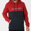 De gros 👍 Sweat Capuche Urban Blocking Bleu Marine Rouge de Jack And Jones 😀