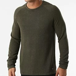 Bon marché 🥰 Pull Hill Vert Kaki de Jack And Jones ❤️ -Jack And Jones Soldes jack and jones 276407 12157321 OLIVE NIGHT 20210729T160648 01