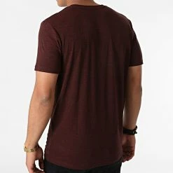 Meilleure affaire 💯 Tee 👚 Shirt Col V Dove Bordeaux Chiné de Jack And Jones 😍 -Jack And Jones Soldes jack and jones 276546 12192703 PORT ROYAL MELA 20210729T155239 04