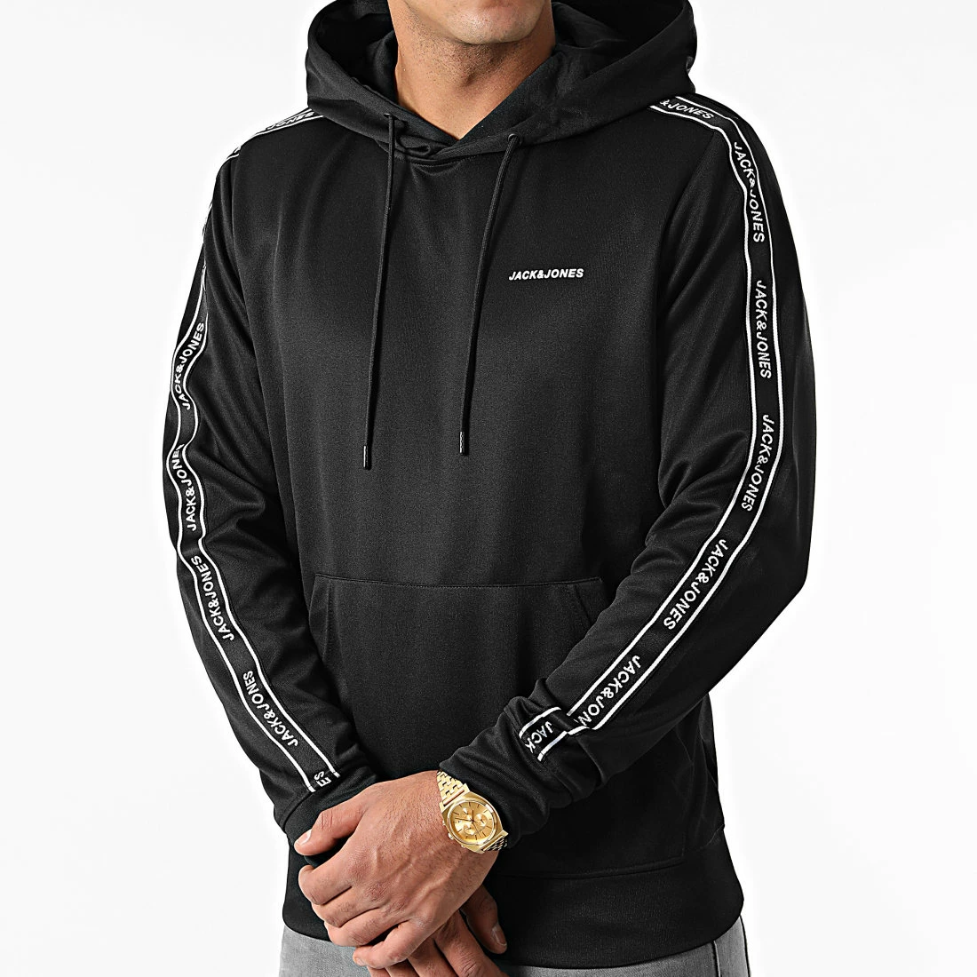 Top 10 ⌛ Sweat Capuche A Bandes Taping 12192286 Noir de Jack And Jones 😉 3 Top 10 ⌛ Sweat Capuche A Bandes Taping 12192286 Noir de Jack And Jones 😉 – Image 3