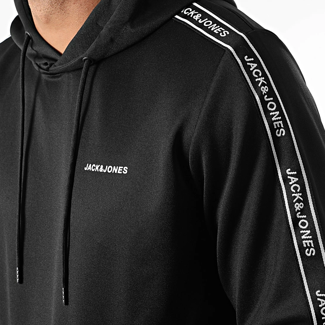 Top 10 ⌛ Sweat Capuche A Bandes Taping 12192286 Noir de Jack And Jones 😉 2 Top 10 ⌛ Sweat Capuche A Bandes Taping 12192286 Noir de Jack And Jones 😉 – Image 2