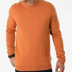 Sortie 💯 Pull Basic Orange de Jack And Jones 🤩 -Jack And Jones Soldes jack and jones 276706 12137190 UMBER TWISTED 20210729T160948 03