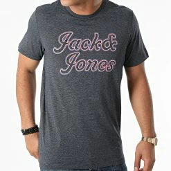 De gros 🔥 Tee 👕 Shirt Zec Bleu Marine de Jack And Jones ❤️ -Jack And Jones Soldes jack and jones 276798 12188721 NAVY BLAZER 20210730T145939 03