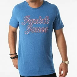 Remise 💯 Tee 👚 Shirt Zec Bleu Roi de Jack And Jones 🛒 -Jack And Jones Soldes jack and jones 276803 12188721 CLASSIC BLUE 20210729T160848 03