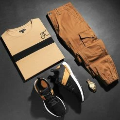 Meilleure vente 🎉 Pantalon Cargo Paul Flake Camel de Jack And Jones 👍 -Jack And Jones Soldes jack and jones 276813 12193753 RUBBER NOOS 20210915T091304 05