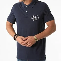 Meilleure affaire 🥰 Polo Manches Courtes Kimbel Bleu Marine de Jack And Jones 😉 -Jack And Jones Soldes jack and jones 276838 12195819 NAVY BLAZER 20210730T150000 03