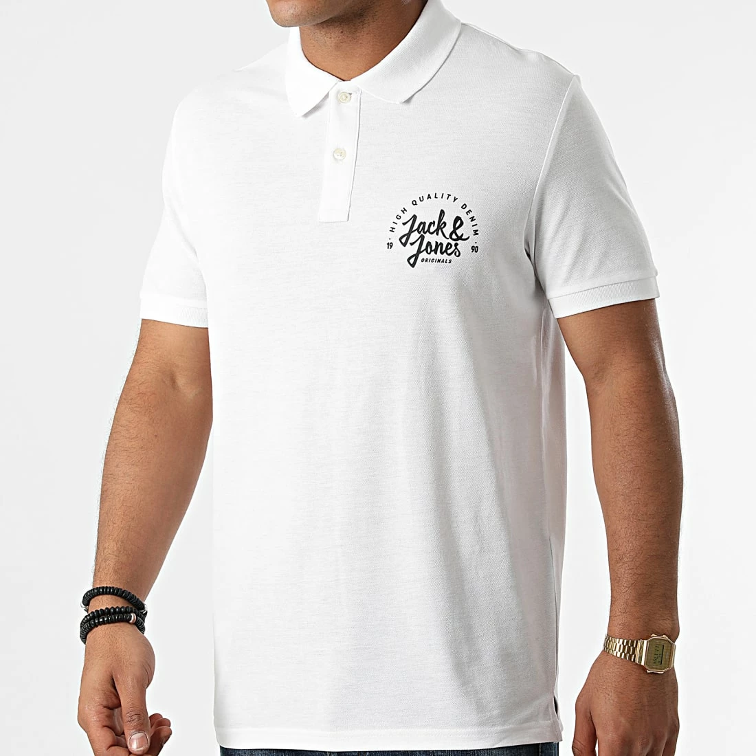 Nouveau 🔔 Polo Manches Courtes Kimbel Blanc de Jack And Jones ⌛ 1 Nouveau 🔔 Polo Manches Courtes Kimbel Blanc de Jack And Jones ⌛