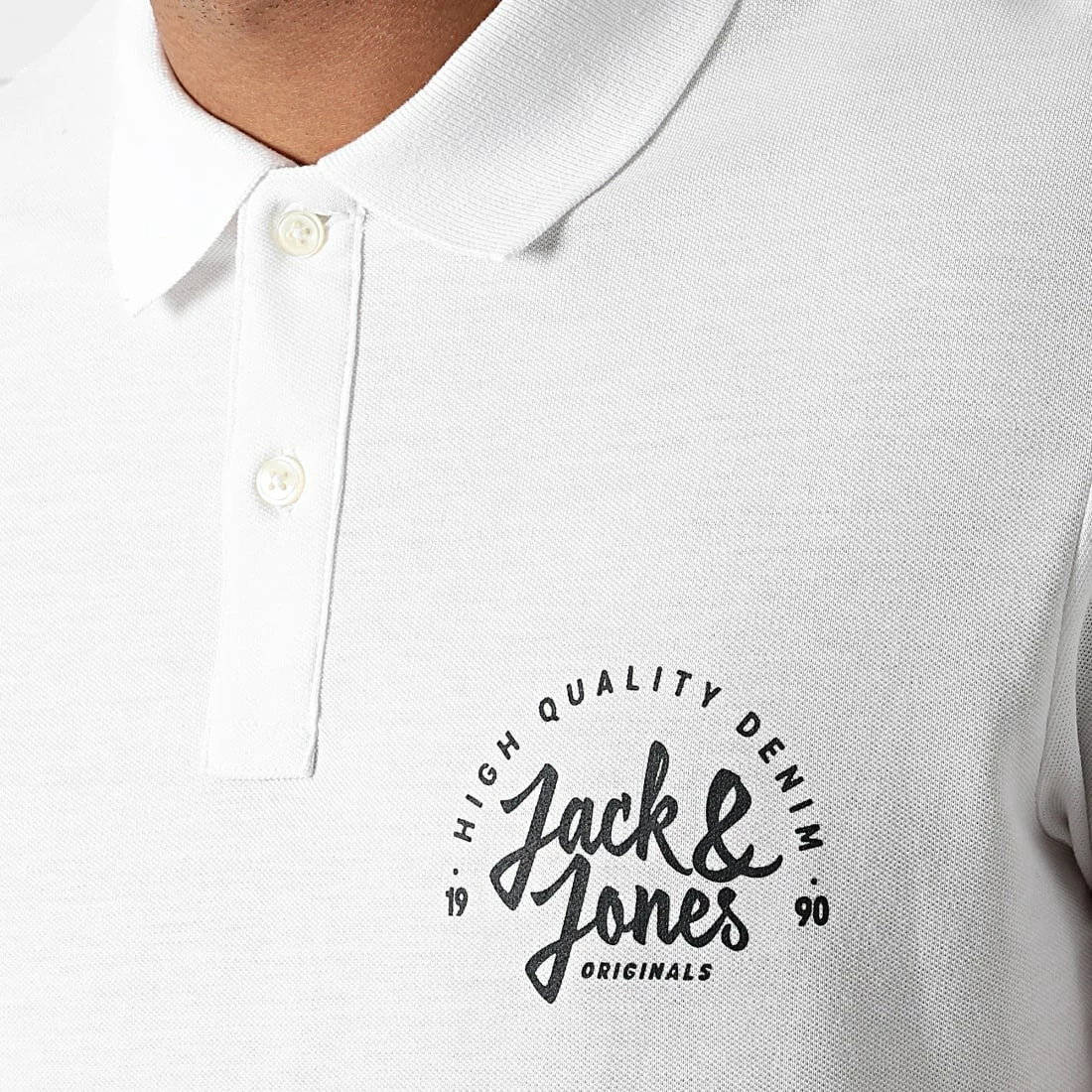 Nouveau 🔔 Polo Manches Courtes Kimbel Blanc de Jack And Jones ⌛ 2 Nouveau 🔔 Polo Manches Courtes Kimbel Blanc de Jack And Jones ⌛ – Image 2