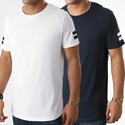 Top 10 ⌛ Lot De 2 Tee 👕 Shirts Boro Blanc Bleu Marine de Jack And Jones 😉