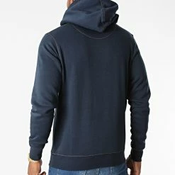 Remise 🎉 Sweat Capuche Tons Bleu Marine de Jack And Jones 🥰 -Jack And Jones Soldes jack and jones 277772 12186763 NAVY BLAZER 20210809T151957 04