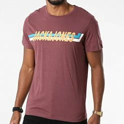 Acheter 🌟 Tee 👚 Shirt Tyler Bordeaux de Jack And Jones 😍