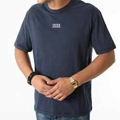 Sortie 🎉 Tee 👚 Shirt Classic Bleu Marine de Jack And Jones 😍 -Jack And Jones Soldes jack and jones 277846 12193490 NAVY BLAZER 20210806T151100 03