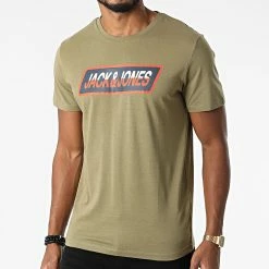 Remise ⭐ Tee 👕 Shirt Swirle Big Vert Kaki de Jack And Jones 🔥