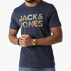 Acheter 👏 Tee 👕 Shirt Soldier Logo Bleu Marine de Jack And Jones 😍 -Jack And Jones Soldes jack and jones 277918 12189162 NAVY BLAZER 20210809T152030 03
