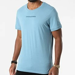 Offres 🎉 Tee 👕 Shirt Marco Bleu Clair de Jack And Jones 😉