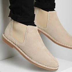 Grosses soldes 🔥 Chelsea 🥾 Boots Bravo Suede Sand de Jack And Jones ✔️