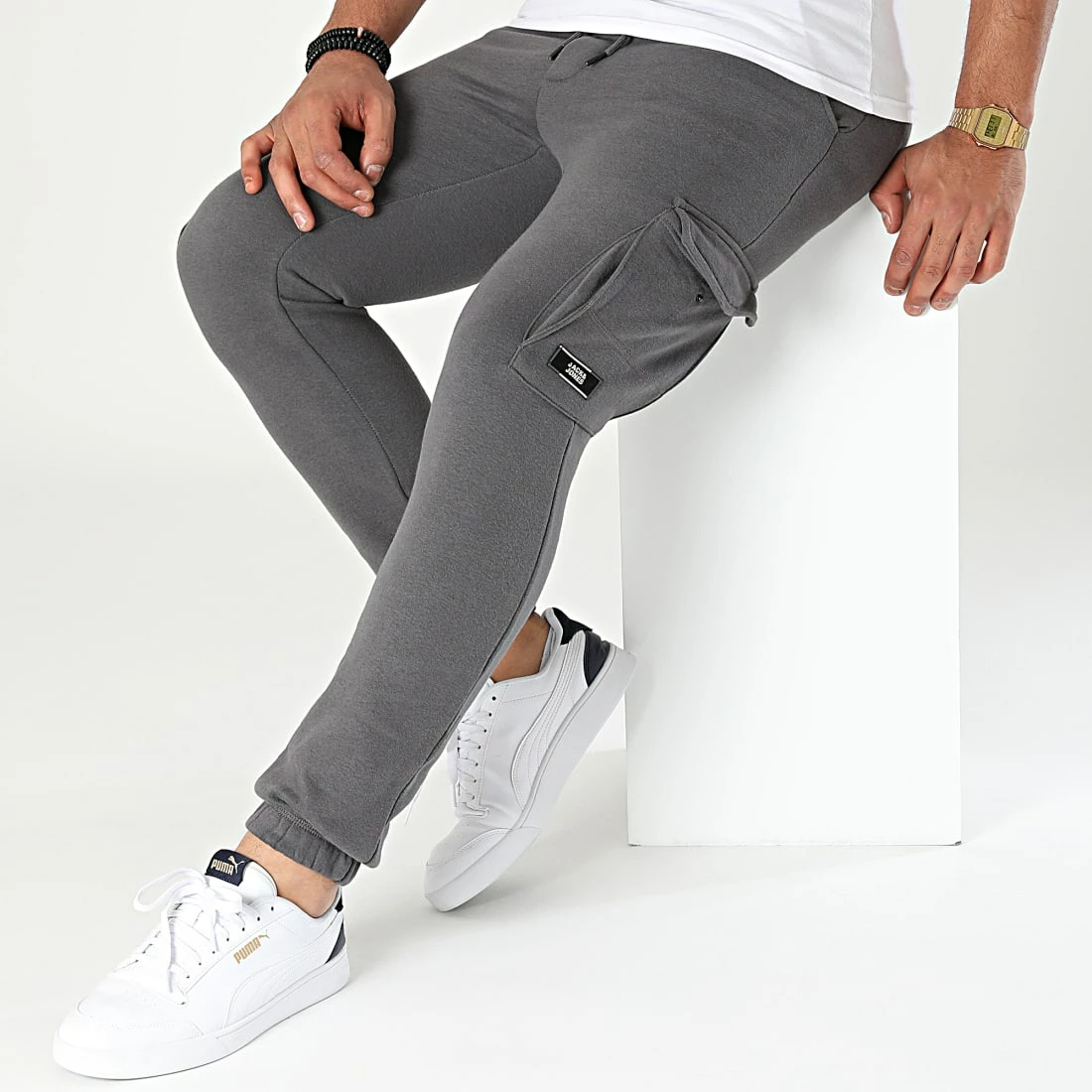 Vente flash 😍 Pantalon Jogging Gordon Classic Gris Anthracite de Jack And Jones ❤️ 3 Vente flash 😍 Pantalon Jogging Gordon Classic Gris Anthracite de Jack And Jones ❤️ – Image 3