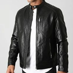 Promo 👍 Veste Biker Mason Noir de Jack And Jones 🥰 -Jack And Jones Soldes jack and jones 278796 12192345 BLACK 20210816T162247 03