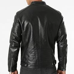 Promo 👍 Veste Biker Mason Noir de Jack And Jones 🥰 -Jack And Jones Soldes jack and jones 278796 12192345 BLACK 20210816T162248 04