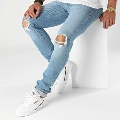 Acheter ❤️ Jean Slim Glenn 12195324 Bleu Wash de Jack And Jones 🧨