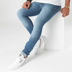 Promo 😍 Jean Skinny Liam 12185831 Bleu Denim de Jack And Jones ✔️ -Jack And Jones Soldes jack and jones 278958 12185831 BLUE DENIM 20210813T151758 03