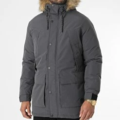 Remise ⌛ Parka Super Gris Anthracite de Jack And Jones ✔️ -Jack And Jones Soldes jack and jones 280203 12190042 ASPHALT 20211124T100340 03