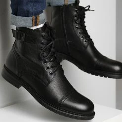 Nouveau 😉 Boots Shelby Leather Anthracite de Jack And Jones 😉