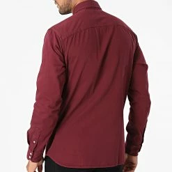 Tout neuf ⌛ Chemise Jean Manches Longues Sheridan Bordeaux de Jack And Jones 🎁 -Jack And Jones Soldes jack and jones 280407 12138115 PORT ROYALE 20210825T115044 04