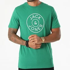Tout neuf 🔔 Tee 👚 Shirt Misari Vert de Jack And Jones ⌛ -Jack And Jones Soldes jack and jones 280418 12188930 VERDANT GREEN 20210825T115011 03
