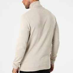 Sortie ⌛ Sweat Col Zippé Eli Beige de Jack And Jones 😀 -Jack And Jones Soldes jack and jones 280476 12175736 PEYOTE 20210825T111540 04