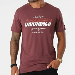 Offres 🛒 Tee 👕 Shirt Splits Bordeaux de Jack And Jones 👏 -Jack And Jones Soldes jack and jones 280503 12195760 CATAWBA GRAPE 20210825T111713 03