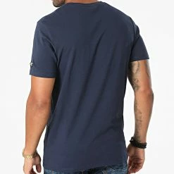 Bon marché 🎁 Tee 👕 Shirt Splits Bleu Marine de Jack And Jones ⭐ -Jack And Jones Soldes jack and jones 280504 12195760 NAVY BLAZER 20210825T112650 04