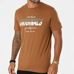 Vente flash 🔔 Tee 👕 Shirt Splits Camel de Jack And Jones 🤩