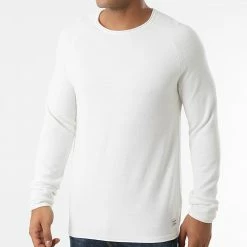 Offres 👍 Pull Hill Knit Blanc Cassé de Jack And Jones 🔔