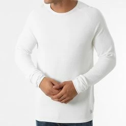 Offres 👍 Pull Hill Knit Blanc Cassé de Jack And Jones 🔔 -Jack And Jones Soldes jack and jones 280874 12157321 CLOUD DANCER 20210827T124108 03