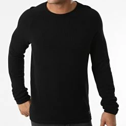 Budget ❤️ Pull Hill Knit Noir de Jack And Jones 🤩 -Jack And Jones Soldes jack and jones 280889 12157321 BLACK 20210827T153031 03