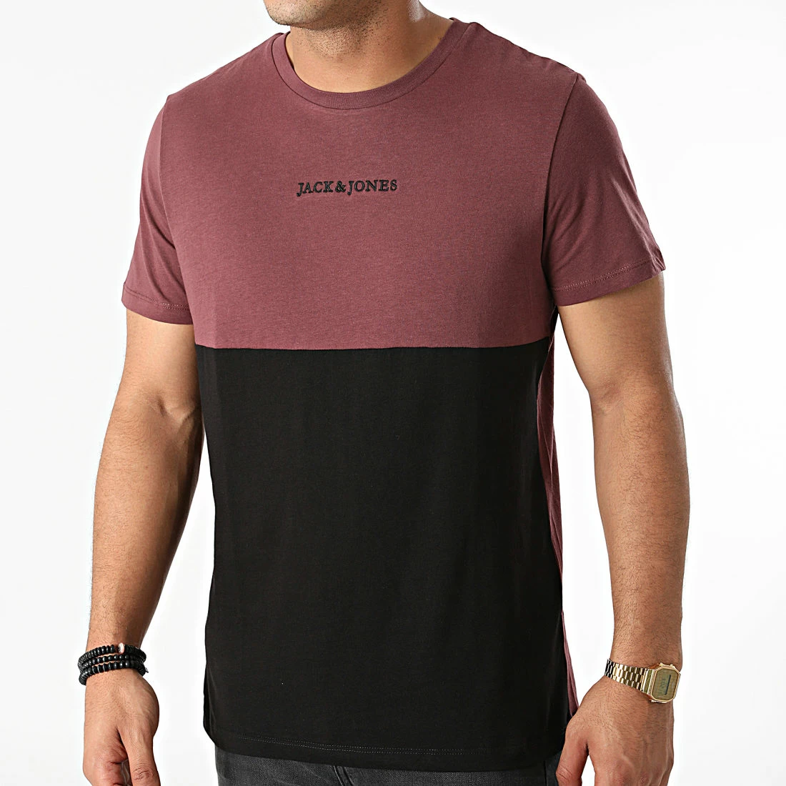 Budget 🎁 Tee 👚 Shirt Lens Noir Bordeaux de Jack And Jones 🥰 1 Budget 🎁 Tee 👚 Shirt Lens Noir Bordeaux de Jack And Jones 🥰