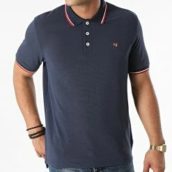 De gros 🔔 Polo Manches Courtes Bluwin Bleu Marine de Jack And Jones 😀 -Jack And Jones Soldes jack and jones 283678 12169064 NAVY BLAZER 20210913T155623 03