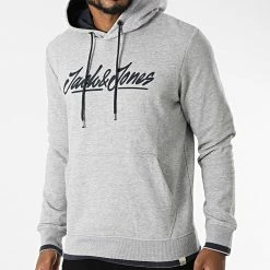 Meilleur prix ❤️ Sweat Capuche Legend Gris Chiné de Jack And Jones ⭐
