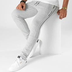 Sortie ❤️ Pantalon Jogging Will Kevin Gris Chiné de Jack And Jones 👍 -Jack And Jones Soldes jack and jones 284168 12190279 LIGHT GREY MELANGE 20210916T144627 03