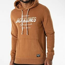 De gros 😉 Sweat Capuche Splits Camel de Jack And Jones 👍