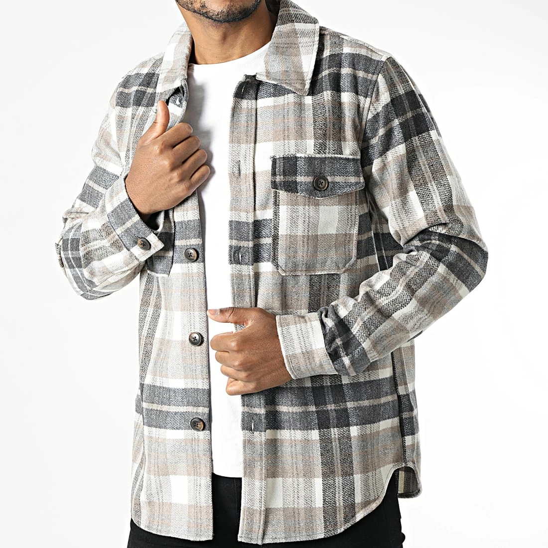 Acheter 🌟 Surchemise A Carreaux Rollie Beige Gris de Jack And Jones 🔔 1 Acheter 🌟 Surchemise A Carreaux Rollie Beige Gris de Jack And Jones 🔔