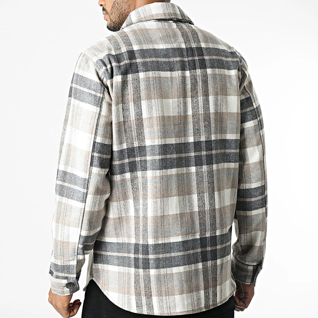 Acheter 🌟 Surchemise A Carreaux Rollie Beige Gris de Jack And Jones 🔔 4 Acheter 🌟 Surchemise A Carreaux Rollie Beige Gris de Jack And Jones 🔔 – Image 4