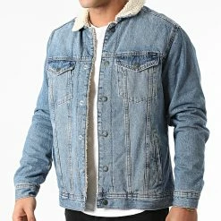 Grosses soldes ✨ Veste Jean Col Mouton Jean AKM 766 Bleu Denim de Jack And Jones 😉 -Jack And Jones Soldes jack and jones 286249 12196828 BLUE DENIM 20210930T164716 03