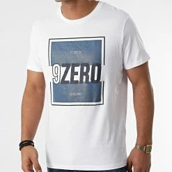 Meilleur prix 🎉 Tee 👕 Shirt Jony Blanc de Jack And Jones 🔥